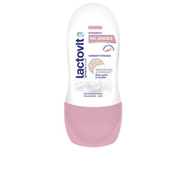 Desodorante pra mujer piel sensible LACTOVIT, roll on 50 ml