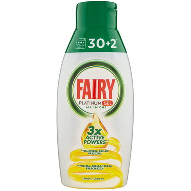 Lavavajillas máquina gel limón FAIRY, botella 28 dosis