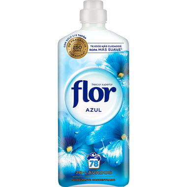 Suavizante concentrado azul FLOR, botella 78 dosis