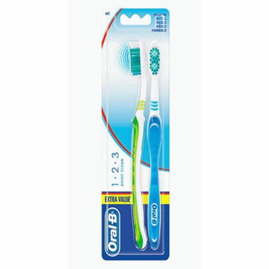 Cepillo de dientes medio ORAL-B CLEAN, pack 2 uds