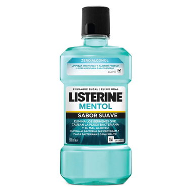 Enjuague bucal mentol LISTERINE ZERO, botella 500 ml