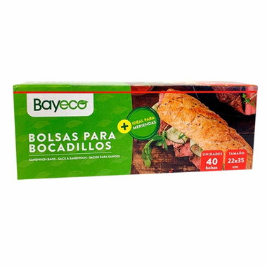 Bolsa para bocadillo BAYECO, caja 40 uds