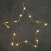 Imagen de Estrella dorada con led 25cm