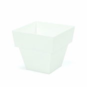Plastiken maceta limited cuadrada 14x14 blanca 8814