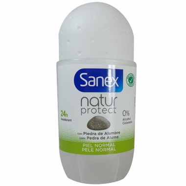 Desodorante natur protect piel normal SANEX, roll on 50 ml
