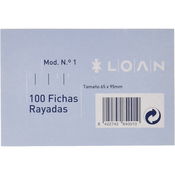 Bloc de fichas rayas nº1 65x95mm