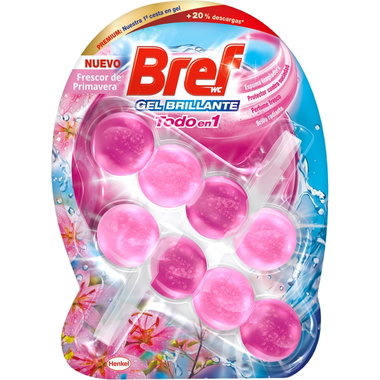 Gel brillante primavera BREF, pack 2 uds