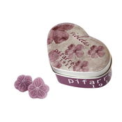 Caramels pastilles violetes.