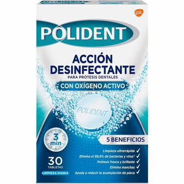 Tabletas Limpiadoras Acción Desinfectante 30 U