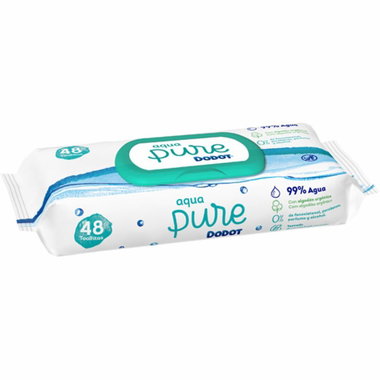 Toallitas DODOT PURE AQUA, paquete 48 uds
