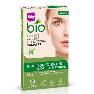 Taky bandas depilatorias faciales bio 20u