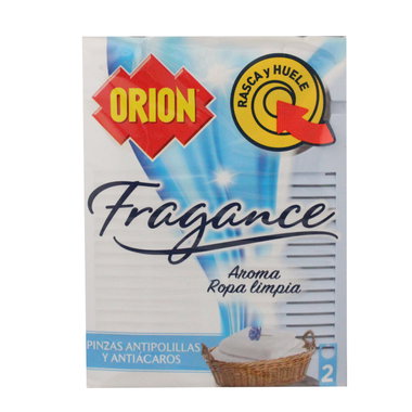 Orion pinza fragance antipolillas ropa limpia 2 u