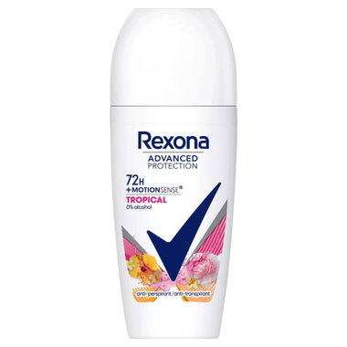Desodorante 72H tropical advanced REXONA, roll on 50 ml