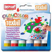 Imagen de Témperas sólidas textil Playcolor 6u