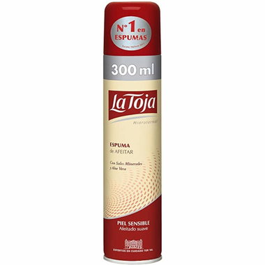 Espuma de afeitar piel sensible LA TOJA, spray 250 ml