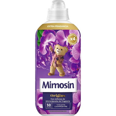 Suavizante violeta campestre MIMOSIN ORIGINS, botella 50 dosis