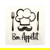 Imagen de Servilletas dh prim chef blanc