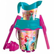 Imagen de Cubo de playa princesas Disney con regadera y moldes
