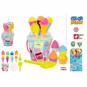 Imagen de Cubo playa 18 cm sweet time con accesorios 20 piezas