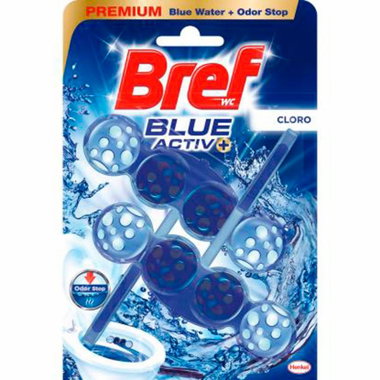 Limpiador wc poder activo azul BREF, pack2 2 u
