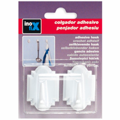 Colgador adhesivo blanco 2un Inofix