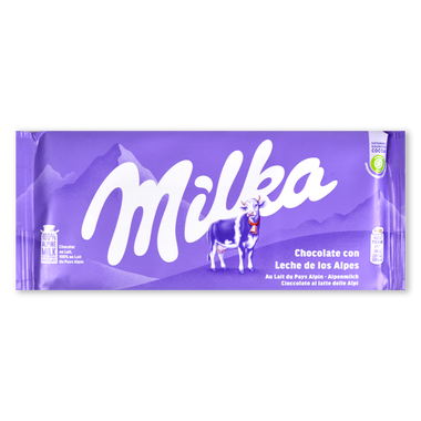 Chocolate con leche MILKA, tableta 125 g