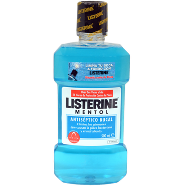 Enjuague bucal mentol LISTERINE, botella 500 ml