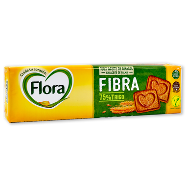 Galleta con fibra FLORA, paquete 185 g