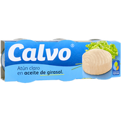 Atún claro con aceite vegetal Calvo paq. 3 u.