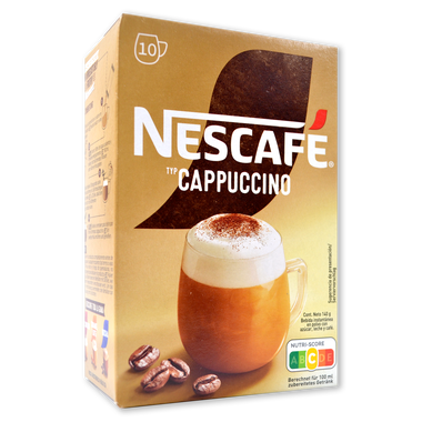 Café capuccino NESCAFÉ Gold, caja 10 sobres 10 u