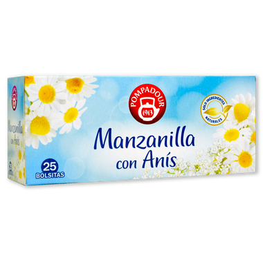 Manzanilla con anís POMPADOUR, caja 25 uds
