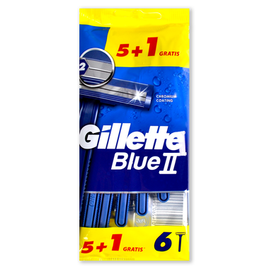 Maquinilla desechable BLUE II plus slalom GILLETTE, pack 5 uds