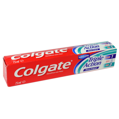 Dentífrico triple acción blanqueante COLGATE, tubo 75 ml