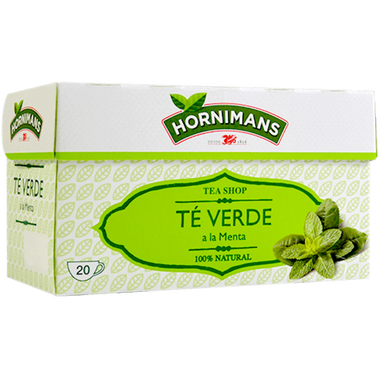 Té verde menta HORNIMANS, caja 20 sobres 20 u