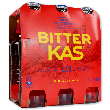Bitter Kas sin alcohol paq. 6 u. de 20 cl 120 cl