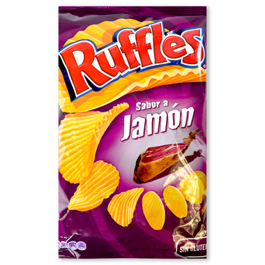 Patatas al jamón RUFFLES, bolsa 150 g