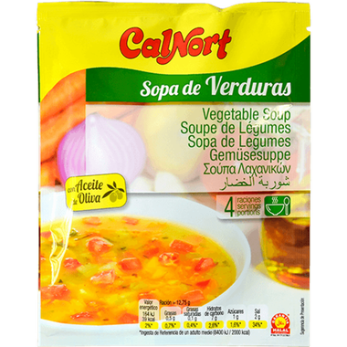 Sopa de verduras Calnort sobre 51 g