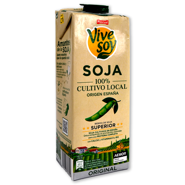 Bebida de soja chocolate VIVESOY, brik 1 litro
