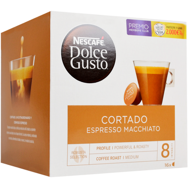Cápsulas Nescafé Dolce Gusto espresso cortado 16 ud