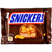 Chocolate barras rellenas Snickers paq. 3 u,