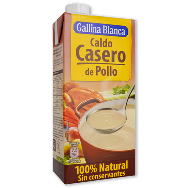 Caldo casero suave de pollo GALLINA BLANCA, brik 1 litro