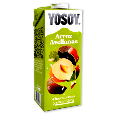 Bebida de arroz-avellana YOSOY, brik 1 litro