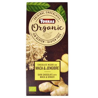 Chocolate negro con maca &amp; jengibre Torras organic 100 g