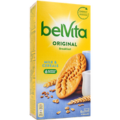 Galletas de cereales integrales y leche Belvita desayuno