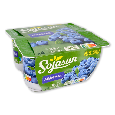 Yogur Soja Sojasun con arándanos 4 u. de 100 g 400 g