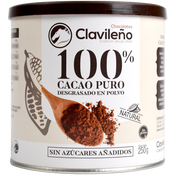 Cacao puro 100% desgrasado en polvo Clavileño sin azúcares añadidos
