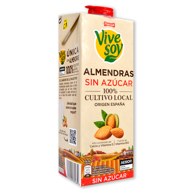 Bebida almendra Vivesoy sin azúcar 1 l