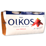 Iogurt Oikos Grec Danone maduixa paq. 4u. de 110g