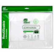 Safata rectangular blanca de plàstic reutilitzable Maxi Products