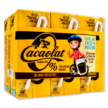 Batido Cacaolat 0% 6 u. de 200 ml 1,2 l